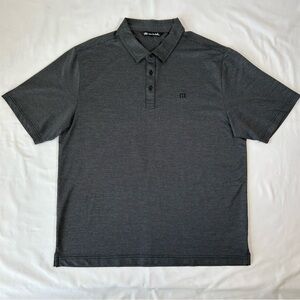 Travis Mathew Men's Large Charcoal Gray Performance Short Sleeve Golf Polo Shirt